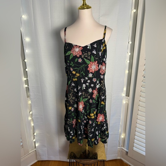 Old Navy Dresses & Skirts - Old Navy Floral Midi Dress - Black and Multicolor